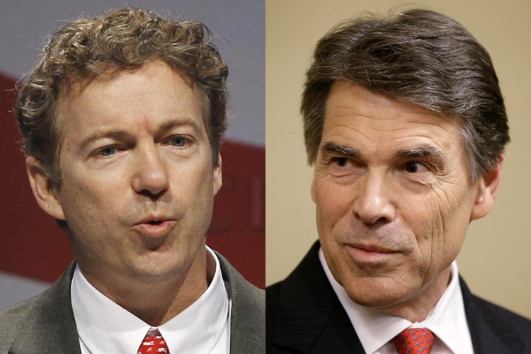 Rand Paul, Rick Perry (AP/Alex Brandon/Tony Gutierrez)