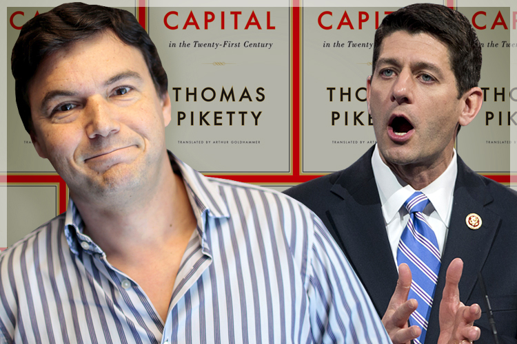 Thomas Piketty, Paul Ryan (Reuters/Charles Platiau/AP/Manuel Balce Ceneta/Salon)