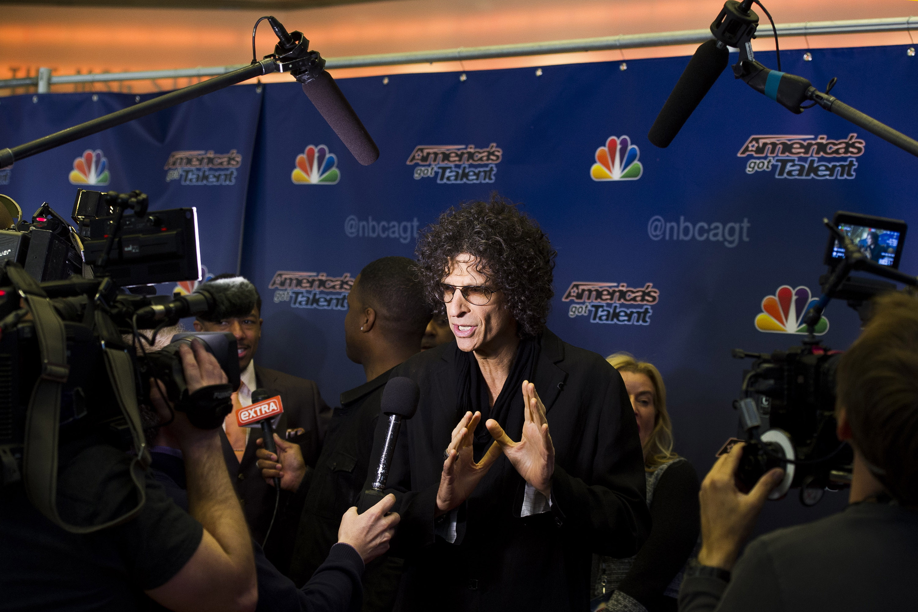 Howard Stern arrives for an "America's Got Talent" taping at Madison Square Garden on Friday, April 4, 2014, in New York. (Photo by Charles Sykes/Invision/AP) (Charles Sykes/invision/ap)