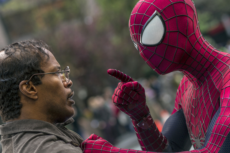 Jamie Foxx and Andrew Garfield in "The Amazing Spider-Man 2" (Columbia Pictures/Niko Tavernise)