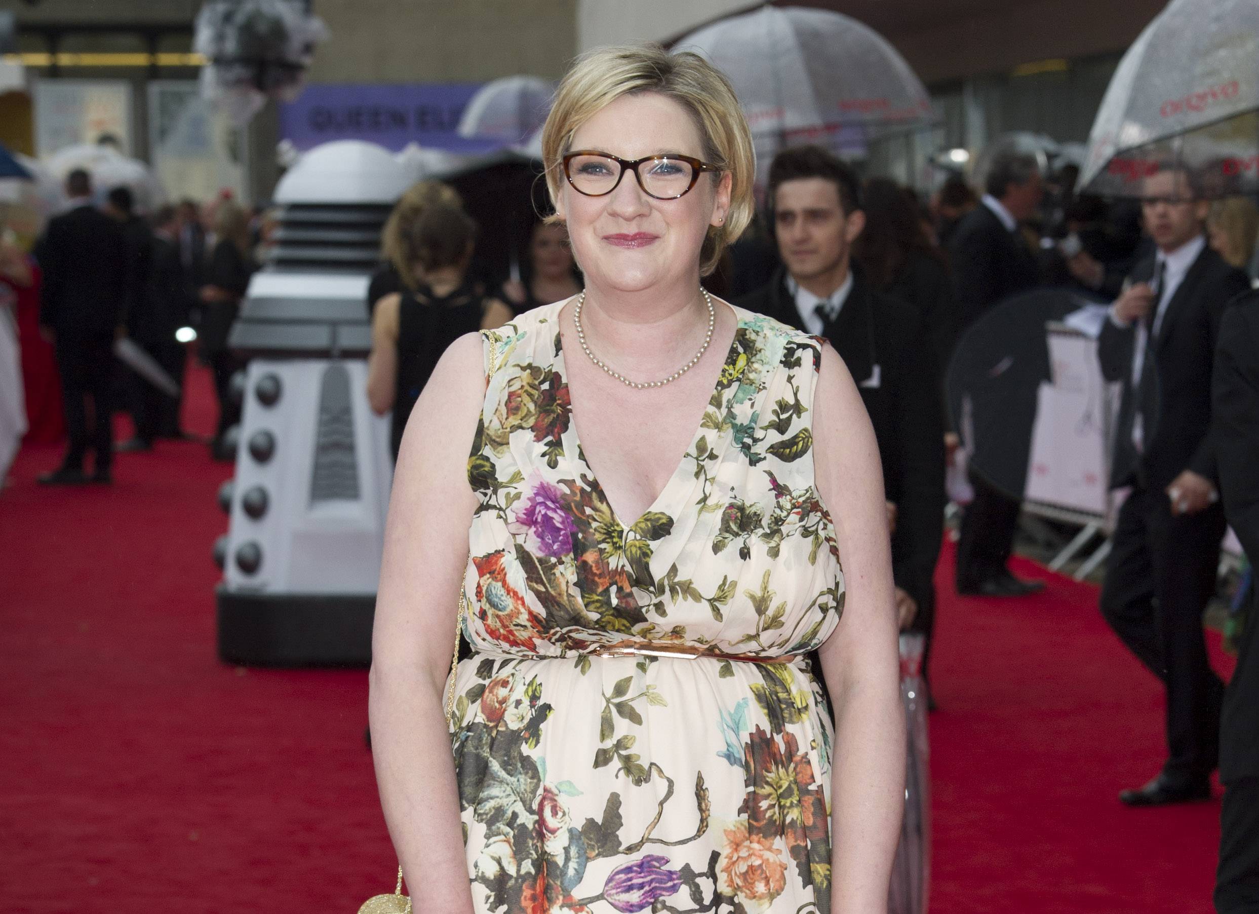 Sarah Millican arrives for the British Academy Television Awards BAFTA, in London, Sunday, May. 12, 2013 (Jonathan Short/invision/ap)