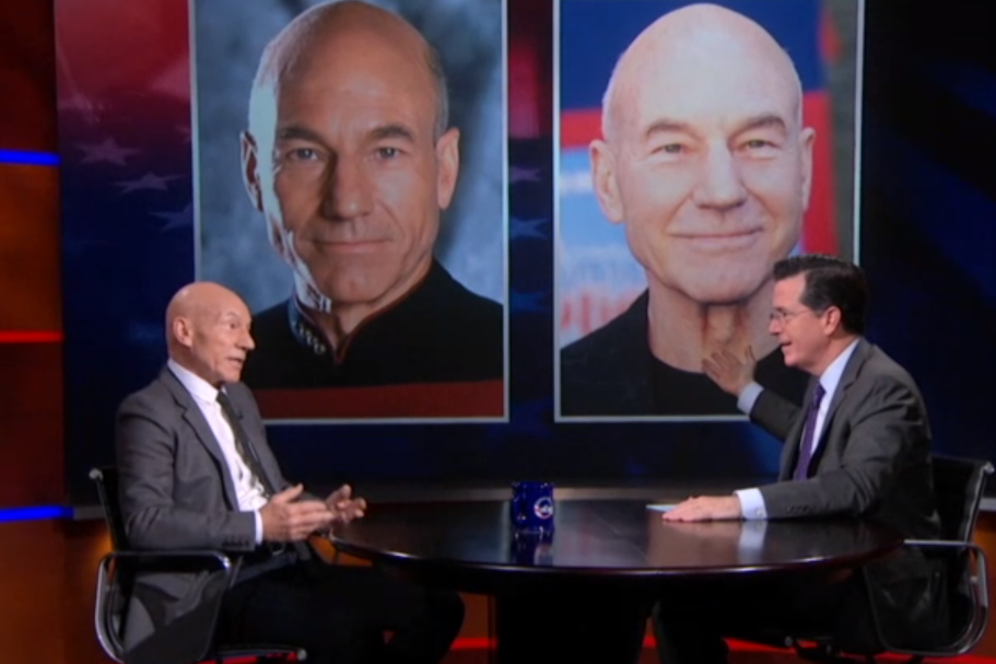 Sir Patrick Stewart on "The Colbert Report"