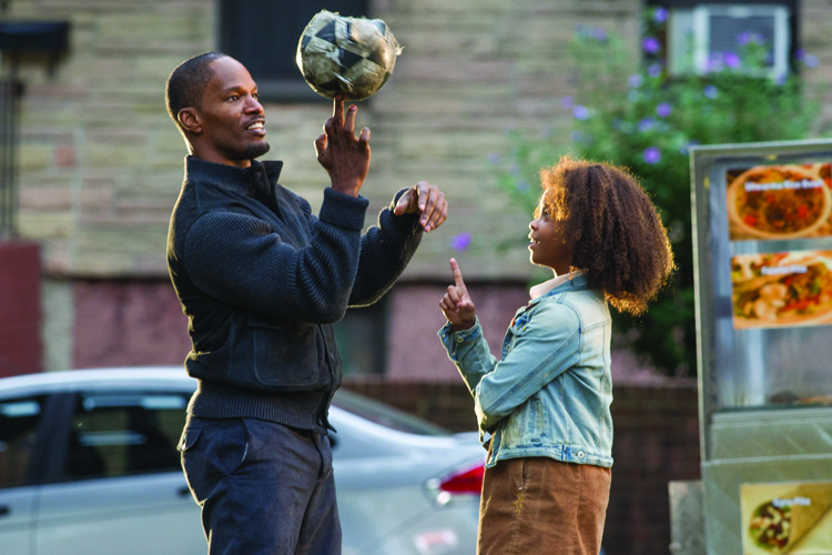 Jamie Foxx and Quvenzhané Wallis in "Annie" (Sony Pictures)