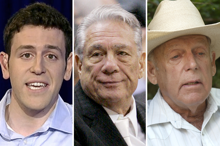 Tal Fortgang, Donald Sterling, Cliven Bundy (Fox News/AP/Mark J. Terrill/Reuters/Jim Urquhart)