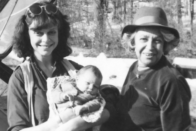 A photo of the author, left, with her mother and her son Charlie