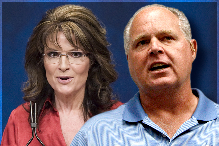 Sarah Palin, Rush Limbaugh (Reuters/Jonathan Ernst/AP/Chris Carlson/Salon)