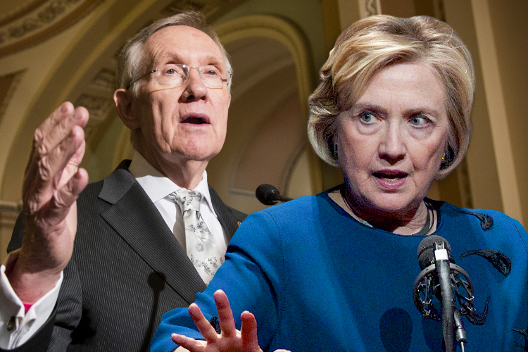 Harry Reid, Hillary Clinton (AP/J. Scott Applewhite/Reuters/Steve Dipaola/photo collage by Salon)