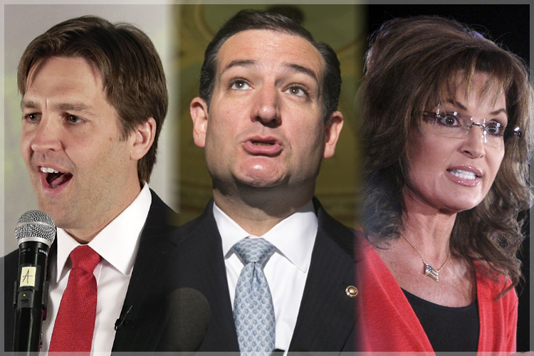 Ben Sasse, Ted Cruz, Sarah Palin (AP/Reuters/Kevin Lamarque/Jonathan Ernst)