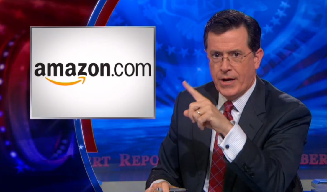 Stephen Colbert's war with Amazon (screenshot)