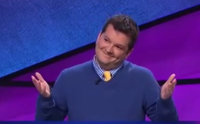 Ari Voukydis on "Jeopardy!" (Screenshot)