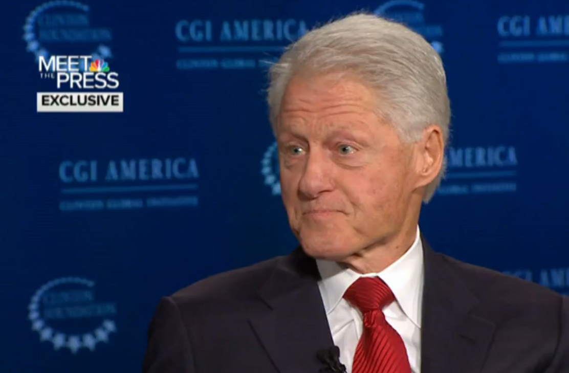 Bill Clinton on Meet the Press (screenshot)