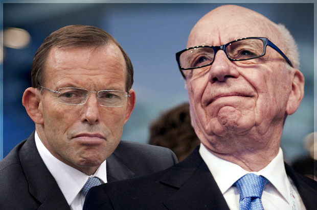Tony Abbott, Rupert Murdoch (Reuters/Dinuka Liyanawatte/Lionel Bonaventure/Photo montage by Salon)
