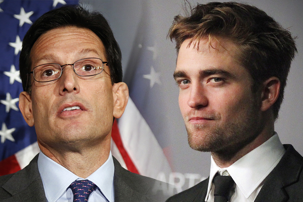 Eric Cantor, Robert Pattinson (Reuters/Jonathan Ernst/Mario Anzuoni)