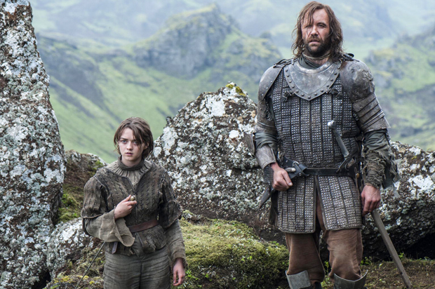 Maisie Williams and Rory McCann in "Game of Thrones" (HBO/Helen Sloan)