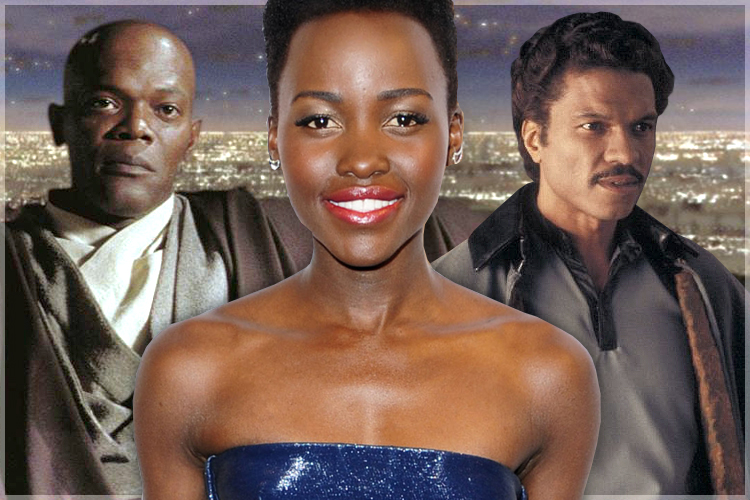 Samuel L. Jackson in "Star Wars Episode I: The Phantom Menace," Lupita Nyong'o, Billy Dee Williams in "The Empire Strikes Back" (AP/Arthur Mola/Salon)