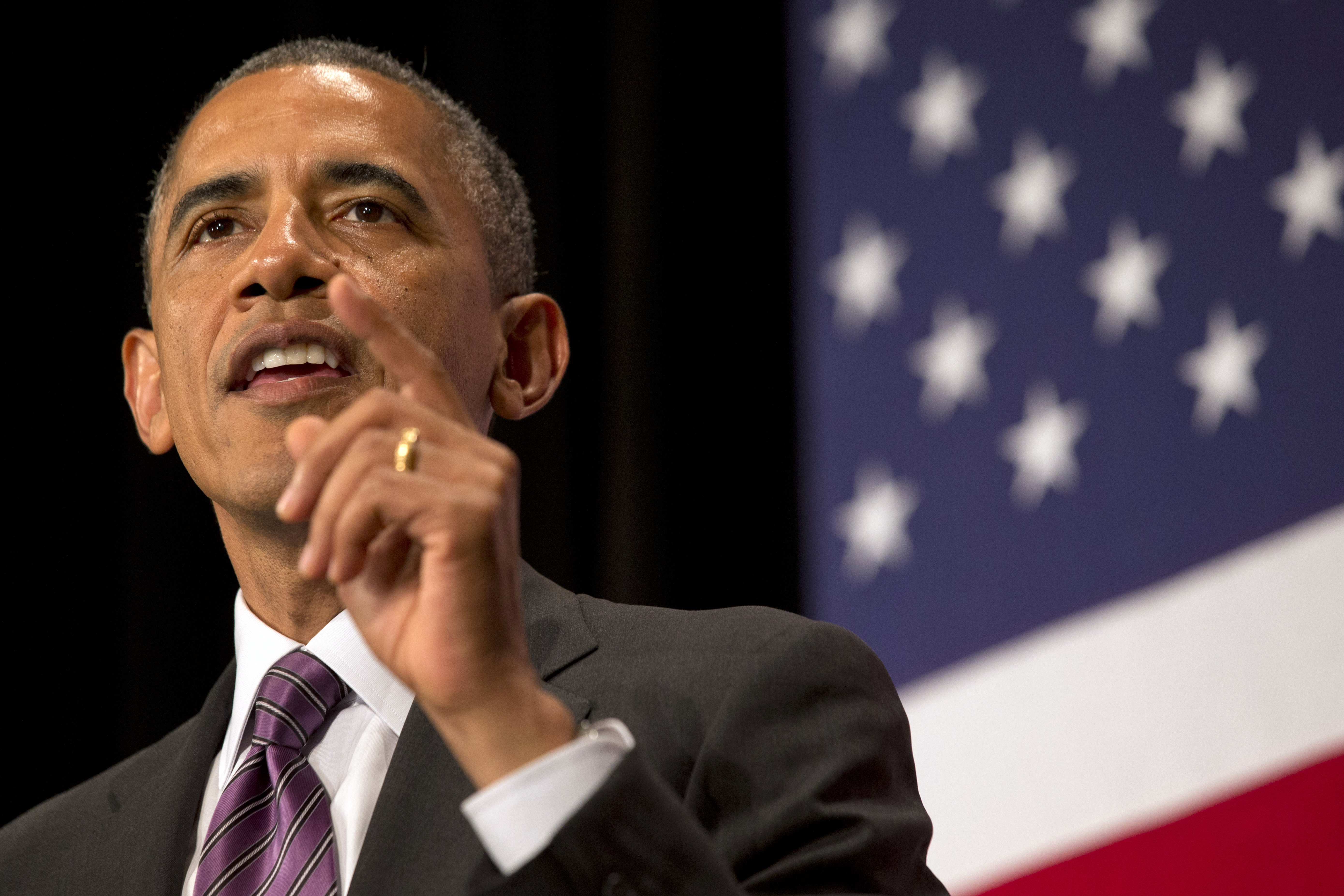 President Barack Obama speaks at the League of Conservation Voters Capitol Dinner at the Ronald Reagan Building on Wednesday, June 25, 2014, in Washington. (AP Photo/Jacquelyn Martin) (AP)