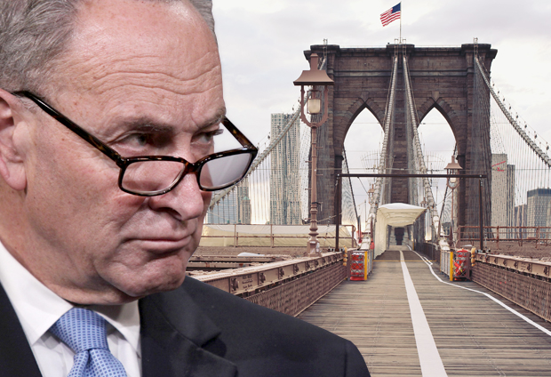 Charles Schumer (AP/Lauren Victoria Burke/<a href='http://www.shutterstock.com/gallery-438058p1.html'>pio3</a> via <a href='http://www.shutterstock.com/'>Shutterstock</a>)