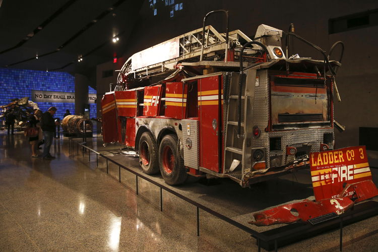 A FDNY fire truck from Ladder Co. 3, in the National September 11 Memorial & Museum. (Reuters/Shannon Stapleton)