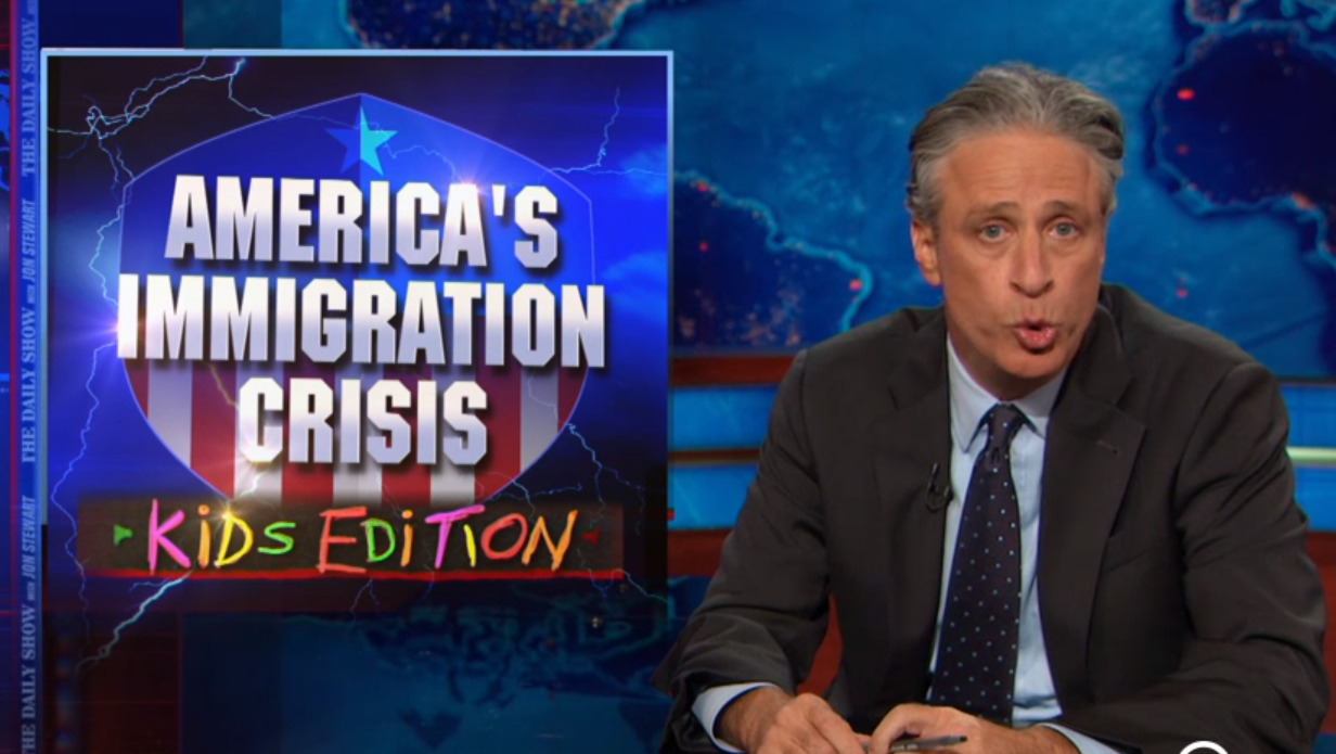 Jon Stewart on America's Immigration Crisis (screenshot)