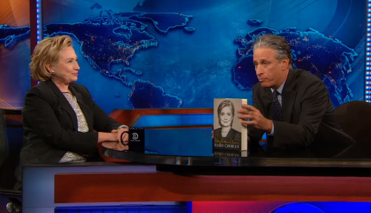 Jon Stewart interviews Hillary Clinton (screenshot)