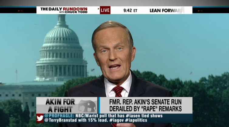 Todd Akin, a very busy guy (MSNBC)