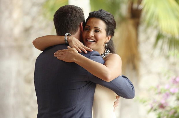 Andi Dorfman and Chris Harrison in "The Bachelorette" (ABC/Javier Pesquera)
