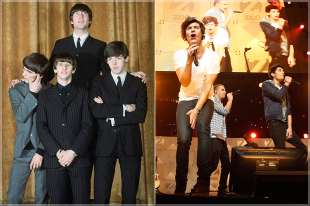 The Beatles, One Direction (AP/Reuters/Carlo Allegri)