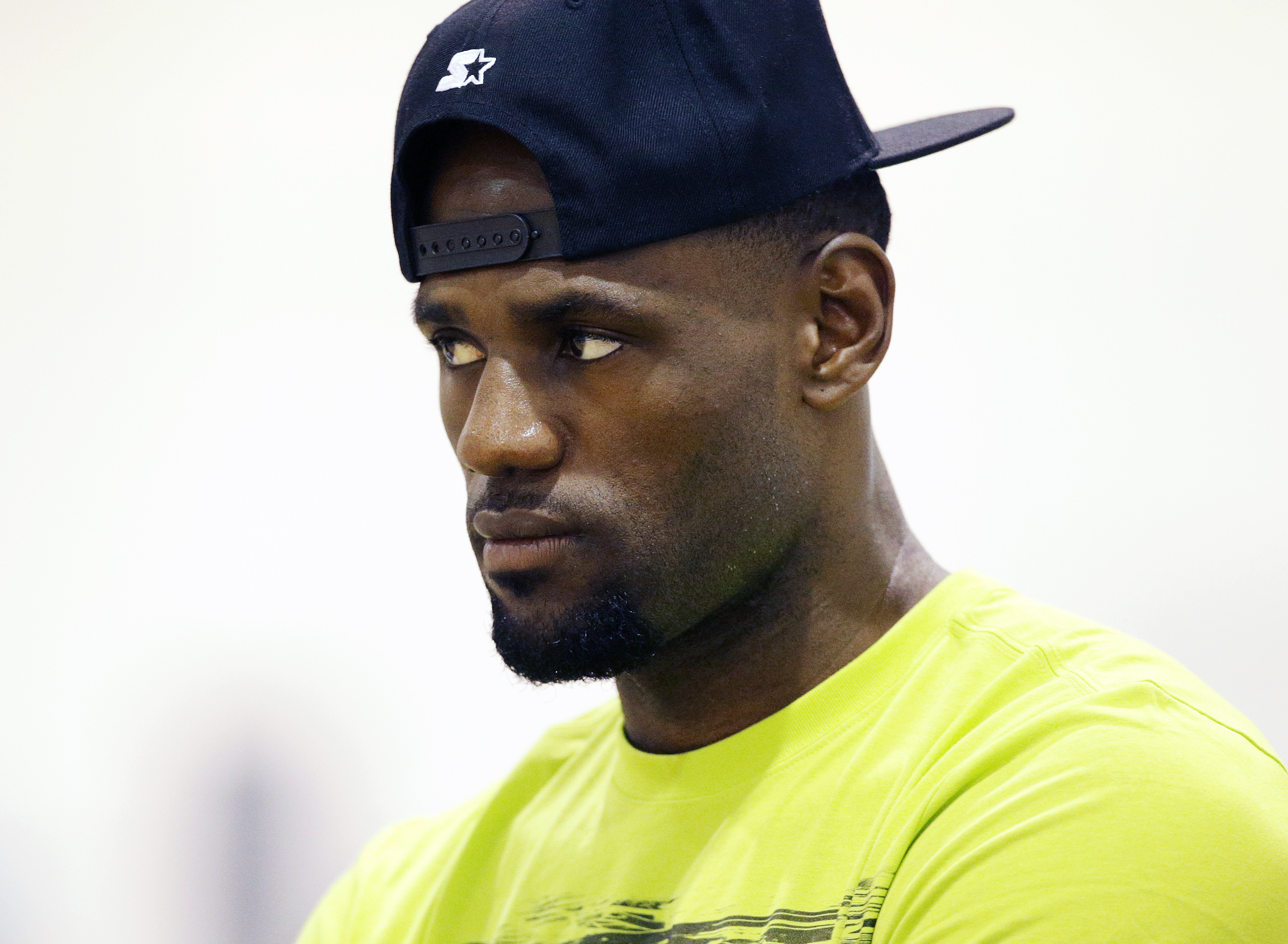 LeBron James attends the LeBron James Skills Academy Thursday, July 10, 2014, in Las Vegas. (AP Photo/John Locher) (AP)