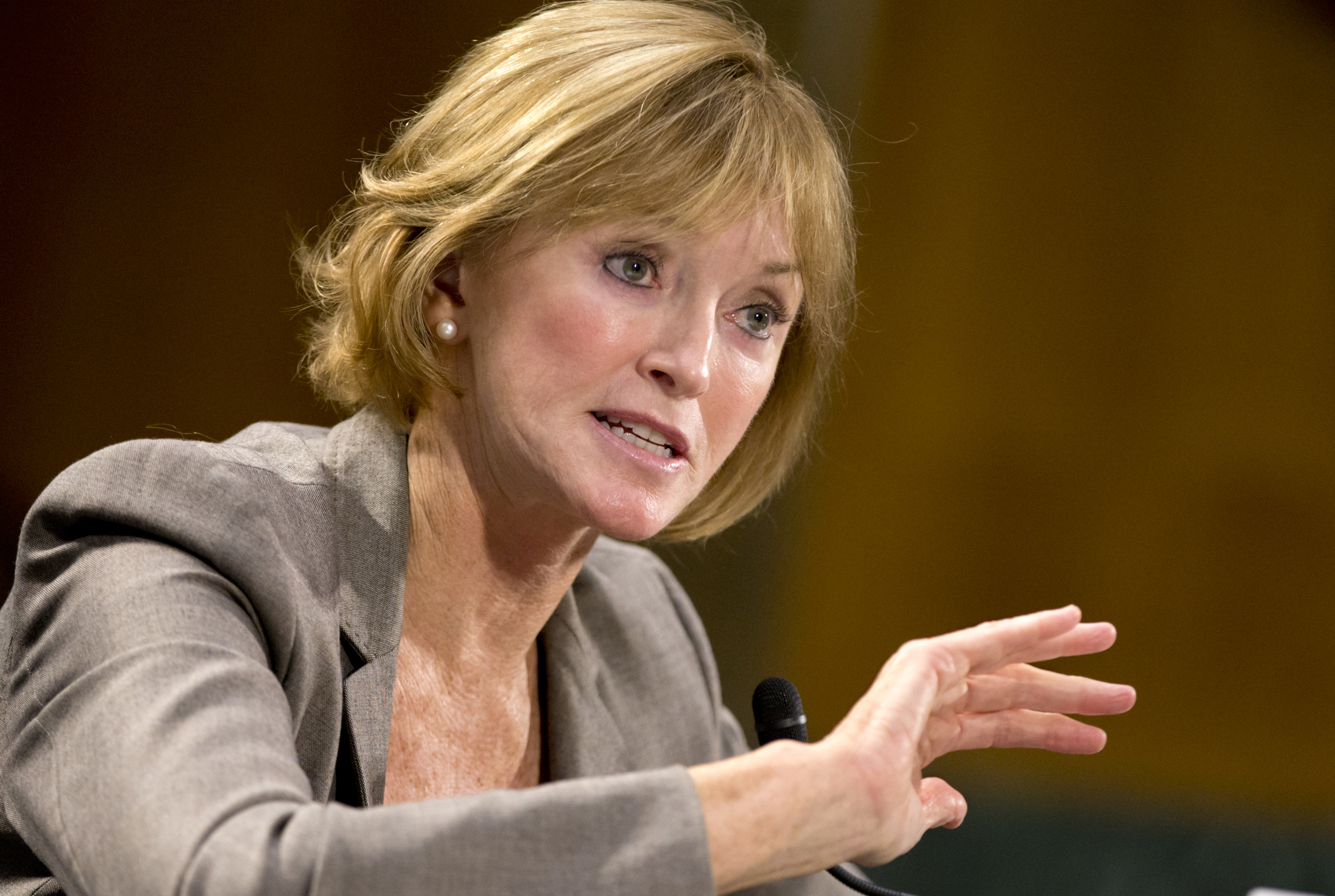 FILE - This Nov. 5, 2013 file photo shows Medicare chief Marilyn Tavenner testifying on Capitol Hill in Washington. Management failures by the Obama administration set the stage for the computer woes that paralyzed the president's new health care program last fall, nonpartisan investigators said in testimony released Wednesday. After a months-long investigation, the Government Accountability Office found that the administration lacked "effective planning or oversight practices" for the development of HealthCare.gov, the online portal to coverage for millions of uninsured Americans. The report faults the Centers for Medicare and Medicaid Services  which is part of the Department of Health and Human Services  for ineffective oversight of contracts for HealthCare.gov's computerized sign-up system and its electronic back office. (AP Photo/J. Scott Applewhite, File) (AP)