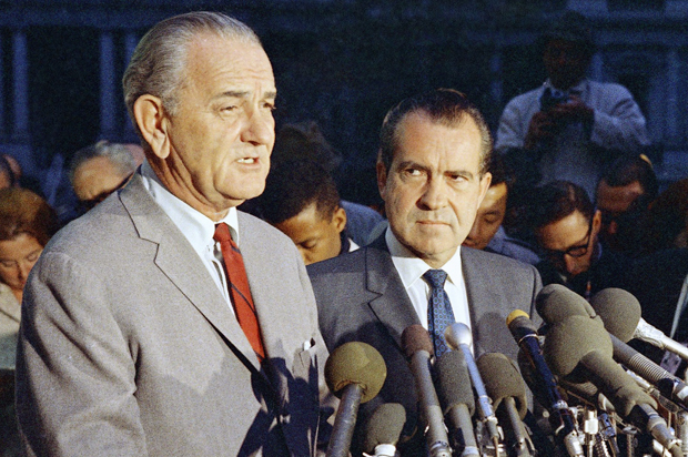 Lyndon B. Johnson and Richard M. Nixon (AP/Charles Tasnadi)