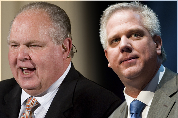 Rush Limbaugh, Glenn Beck (AP/J. Scott Applewhite/Reuters/Chris Keane/Photo collage by Salon)