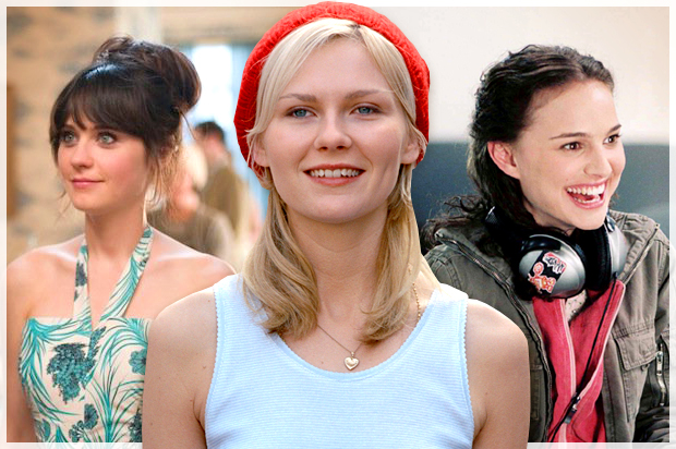 Zooey Deschanel in "(500) Days of Summer," Kirsten Dunst in "Elizabethtown," Natalie Portman in "Garden State"