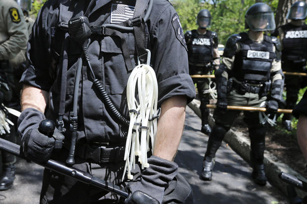 A riot police officer (Reuters/Jim Young)