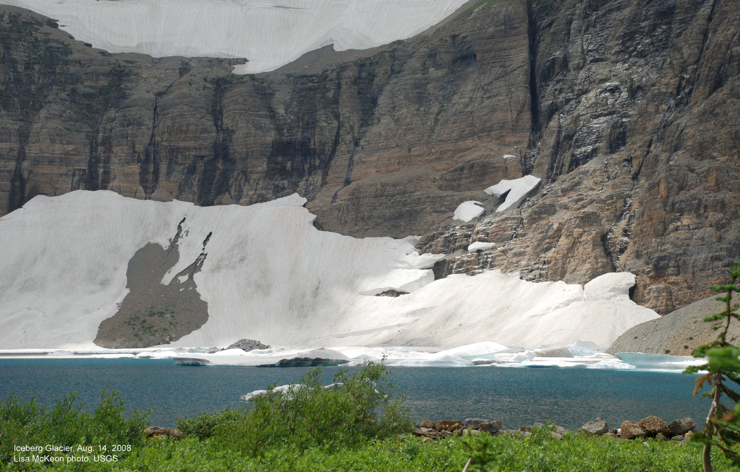 Iceberg Lake, 8/14/2008 (Lisa Mckeon, USGS)