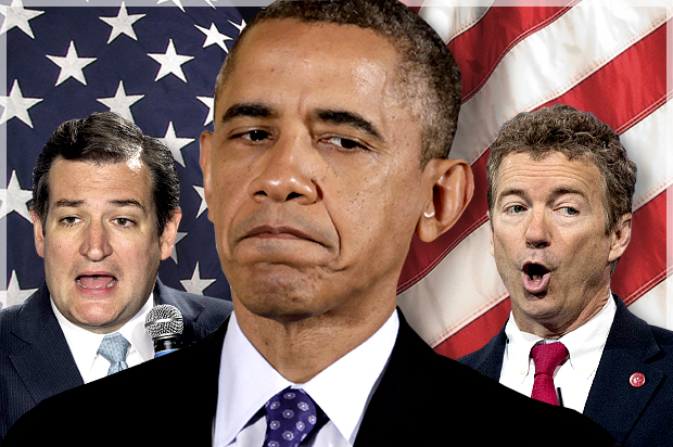 Ted Cruz, Barack Obama, Rand Paul (Reuters/Lucas Jackson/Yuri Gripas/AP/Manuel Balce Ceneta/Photo montage by Salon)