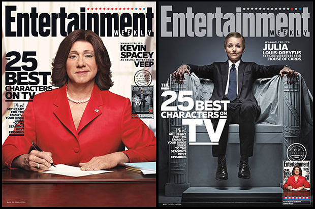 Kevin Spacey as Selina Meyer and Julia Louis-Dreyfus as Frank Underwood. (Entertainment Weekly)