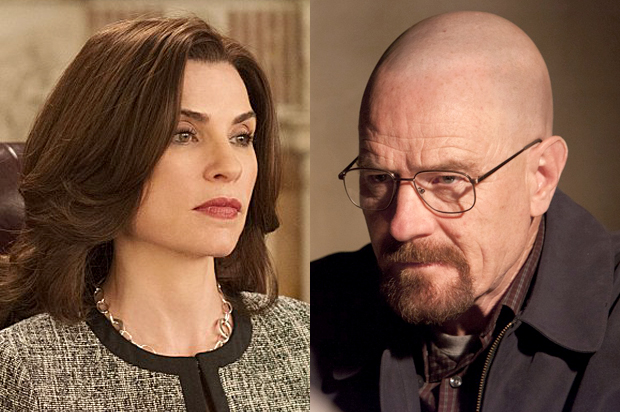 Julianna Margulies in "The Good Wife," Bryan Cranston in "Breaking Bad" (CBS/AMC)