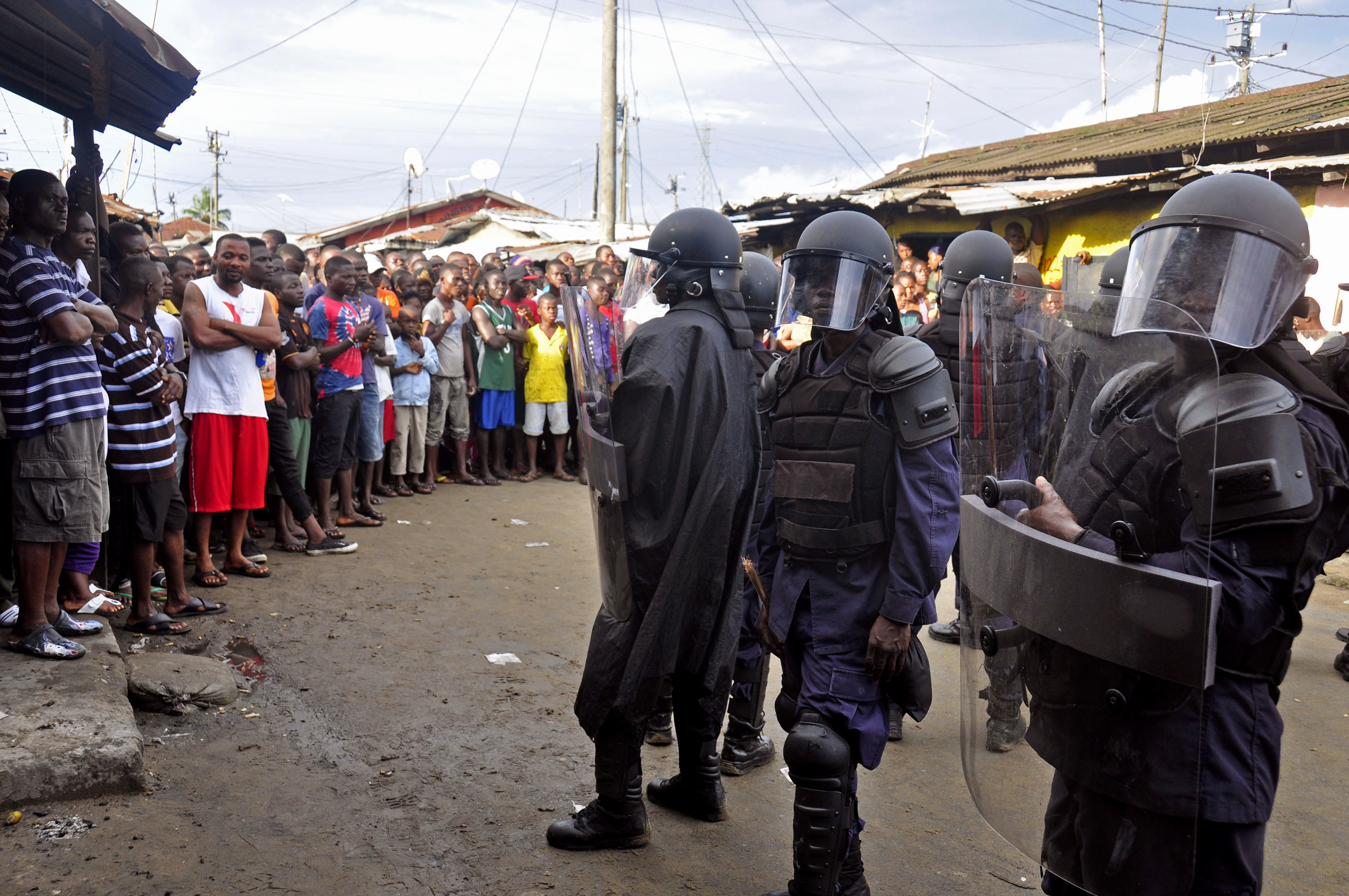 Liberian security officers in Monrovia (AP/Abbas Dulleh)