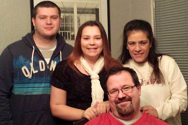 Linda Haluska (right) with her family