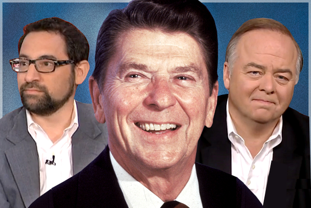 Rick Perlstein, Ronald Reagan, Craig Shirley (MANBC/AP/C-Span/Salon)