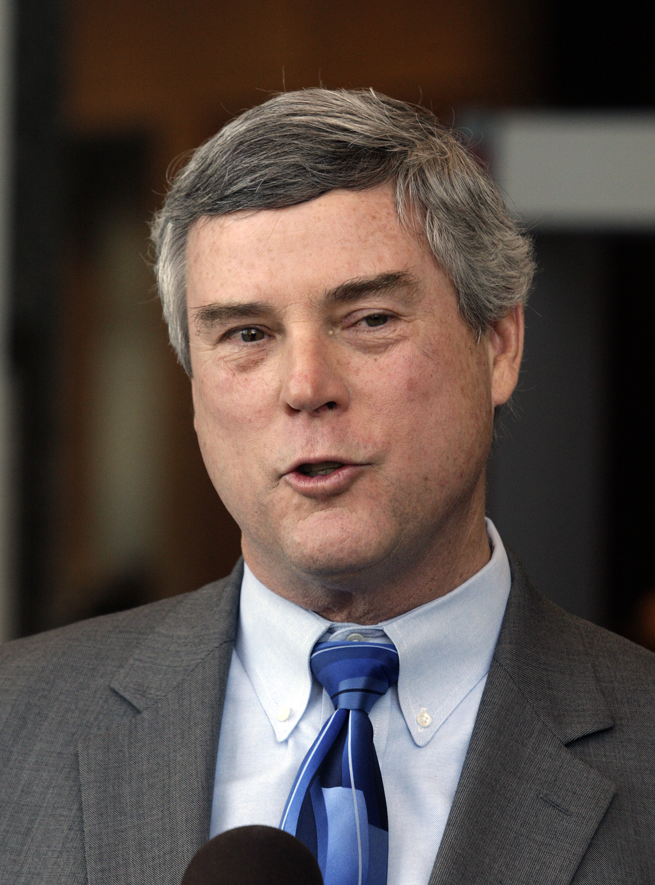 In this Feb. 10, 2011, file photo, St. Louis County Prosecuting Attorney Bob McCulloch speaks in St. Louis. The coming days and weeks will be crucial as grand jurors began hearing evidence that will help determine whether Ferguson police officer Darren Wilson is charged with a state crime for the Aug. 9 shooting of 18-year-old Michael Brown. The states case is being overseen by McCulloch, who is white, and remains in charge despite mounting pressure to step aside from some local residents and black St. Louis area officials who believe he cannot be impartial. (AP/Tom Gannam)