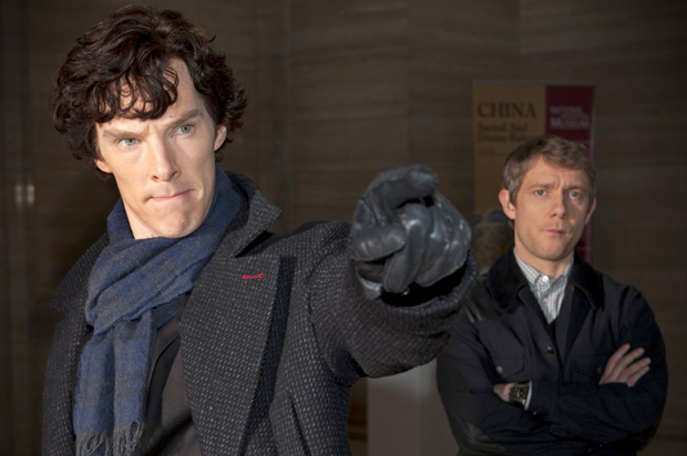 Benedict Cumberbatch and Martin Freeman in "Sherlock" (BBC)