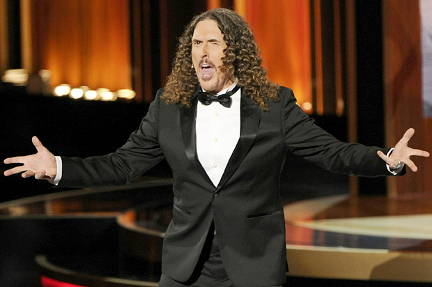 Weird Al Yankovic performs at the 66th Annual Primetime Emmy Awards, Aug. 25, 2014. (AP/Chris Pizzello)