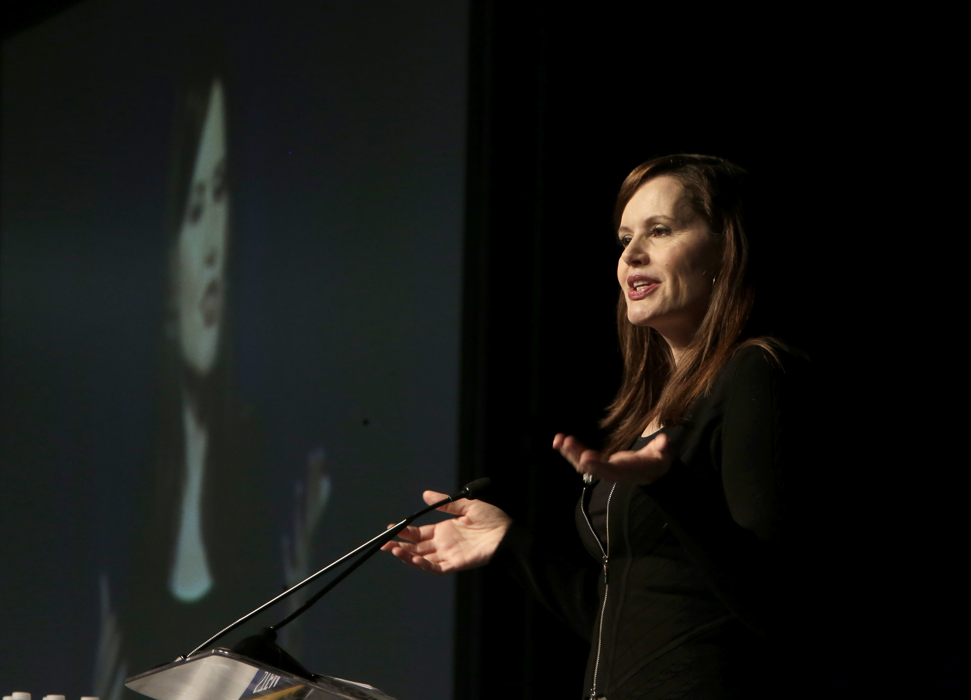 A 2013 photo of actress Geena Davis of the Geena Davis Institute on Gender in Media, which commissioned the study (Associated Press)