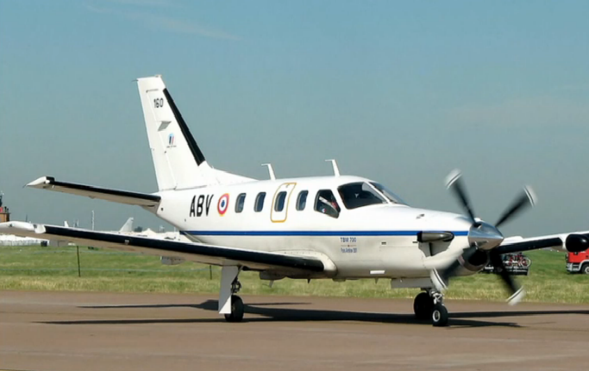 An image of a Socata TBM700 plane (Screenshot/MSNBC)