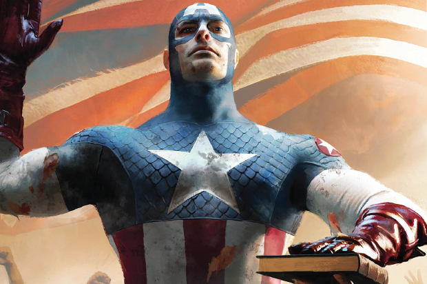 Captain America is sworn in as President of the United States in "The Ultimates" (Marvel)