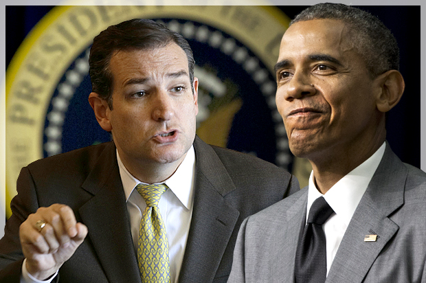 Ted Cruz, Barack Obama (AP/Tony Gutierrez/Jacquelyn Martin//Photo montage by Salon)