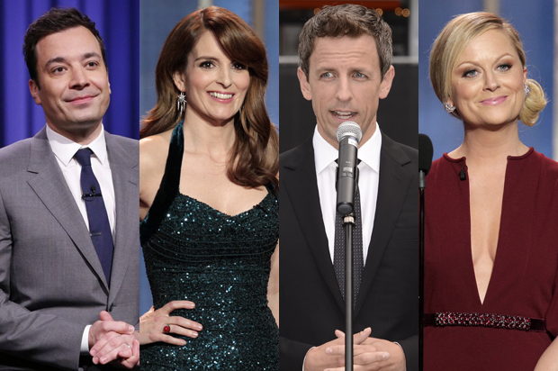 Jimmy Fallon, Tina Fey, Seth Meyers, Amy Poehler (NBC/Lloyd Bishop/AP/Paul Drinkwater/Dan Steinberg)