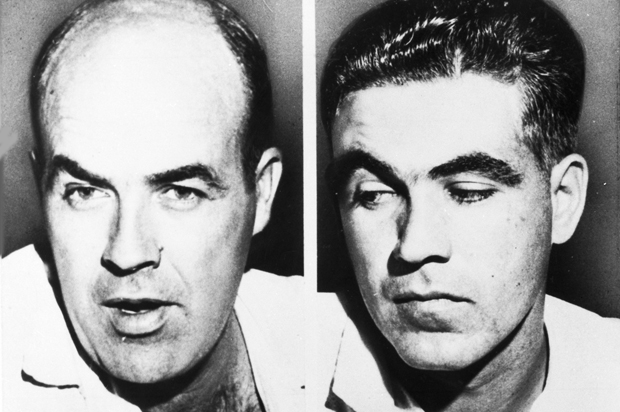 John W. Milam and Roy Bryant, who were charged with the murder of 14-year-old African American Emmett L.Till, and acquitted by an all-white jury. (AP)