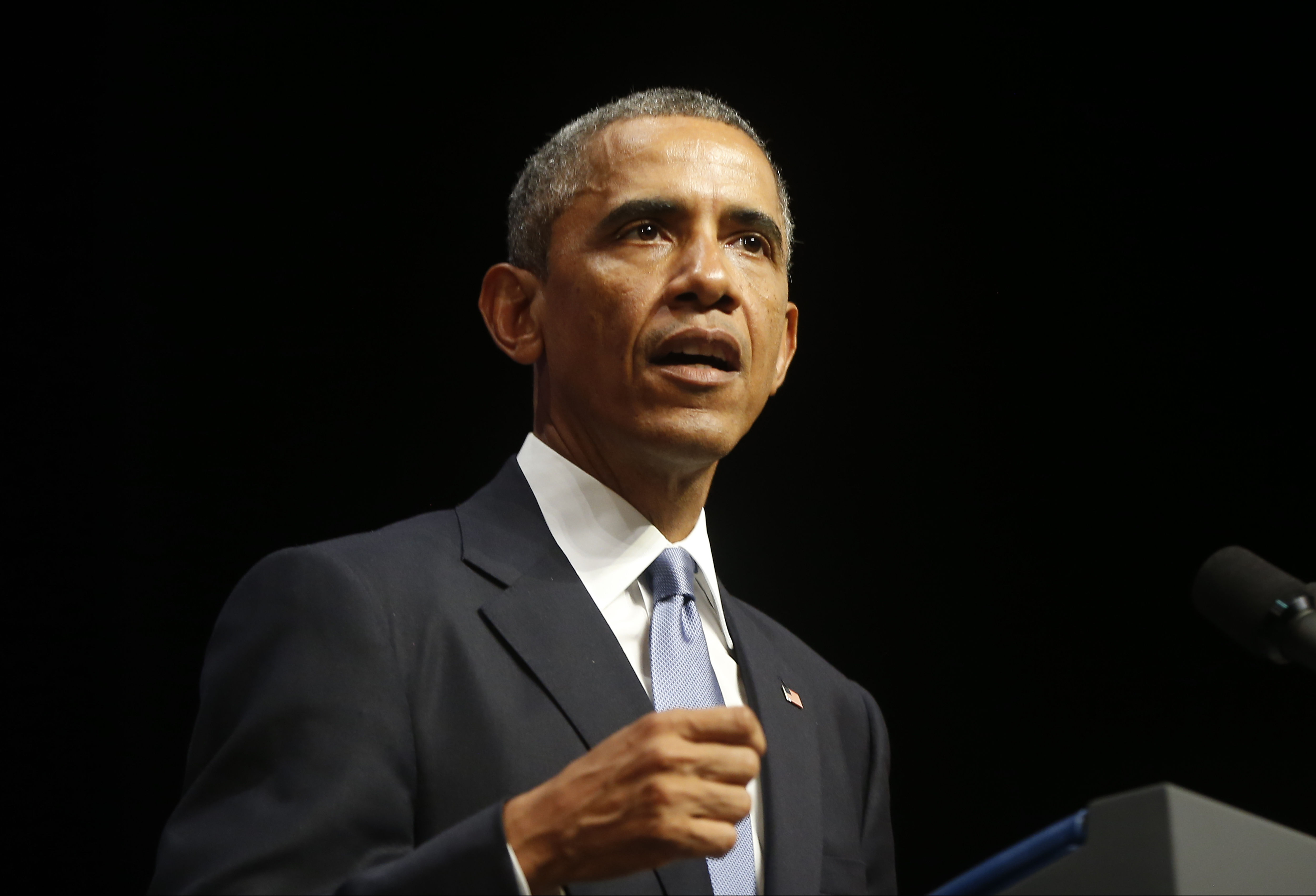 FILE - In this Sept. 3, 2014, file photo, President Barack Obama speaks at Nordea Concert Hall in Tallinn, Estonia. The Obama administration is ramping up its response to West Africa's Ebola crisis, preparing to assign 3,000 U.S. military personnel to the afflicted region to supply medical and logistical support to overwhelmed local health care systems and to boost the number of beds needed to isolate and treat victims of the epidemic. (AP Photo/Charles Dharapak, File) (AP)